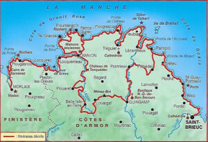 carte GR34 côte de granit rose