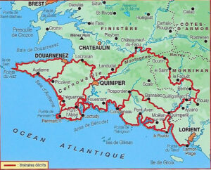 carte GR34 la cornouaille